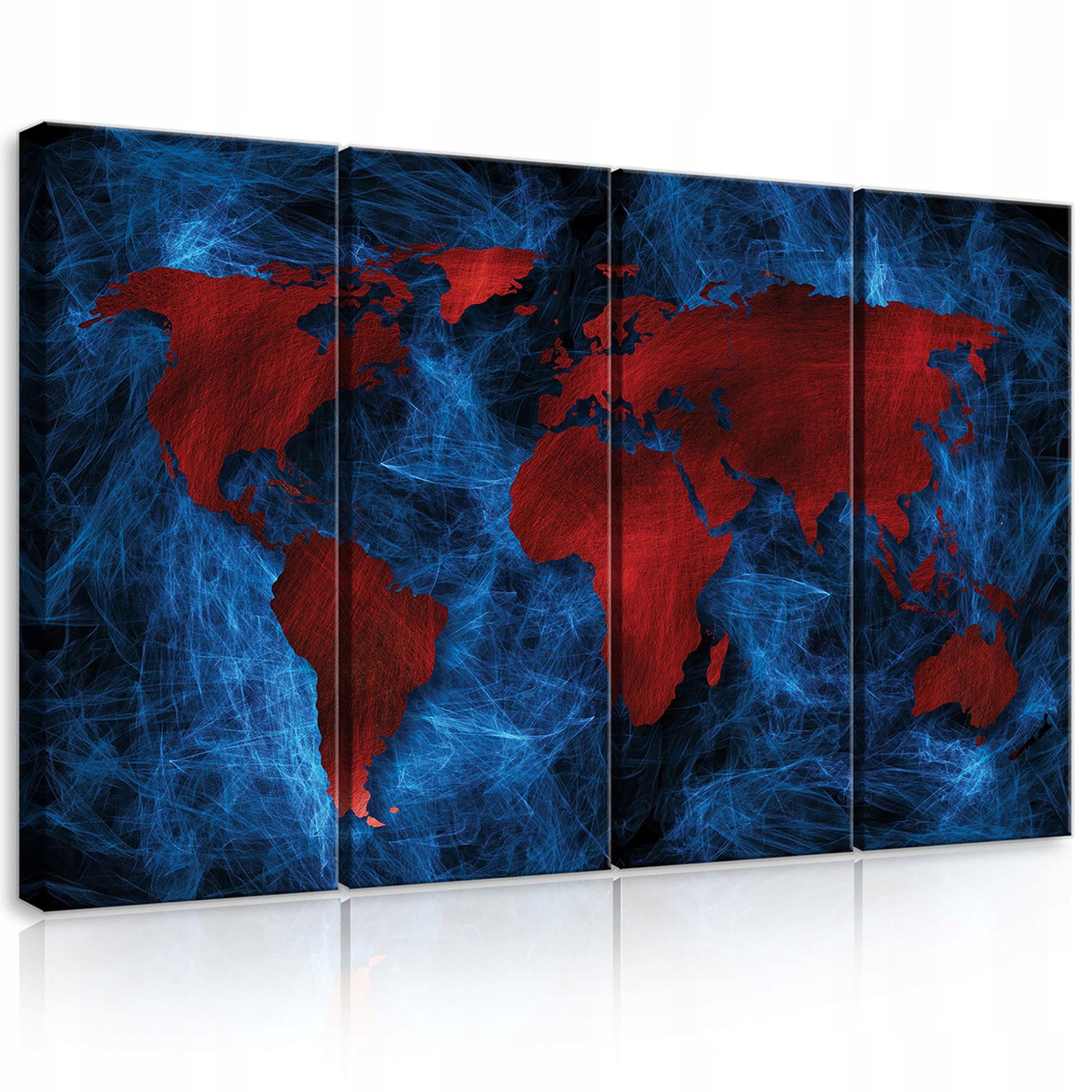 Obraz 120x80 Mapa světa abstrakce moderní polyptych energie dynamika