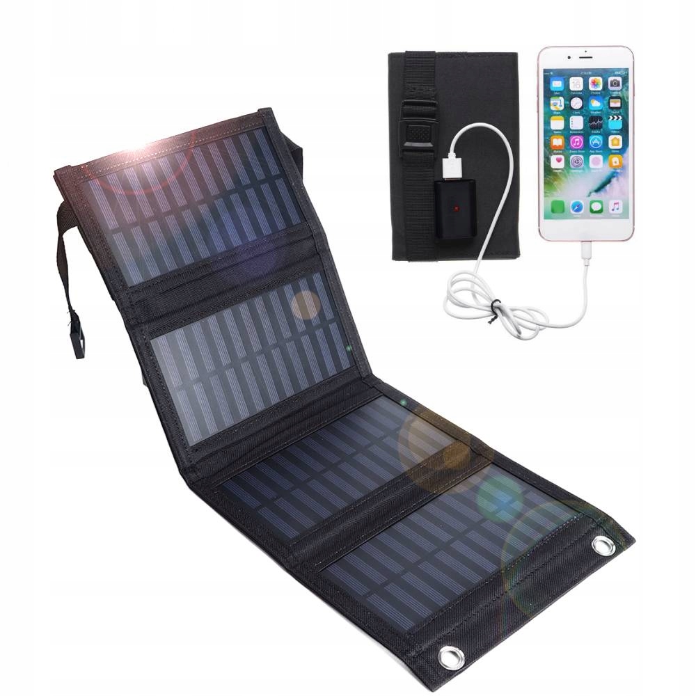 20W Solar Panel Ładowarka Słoneczna Składana turystyczna Usb