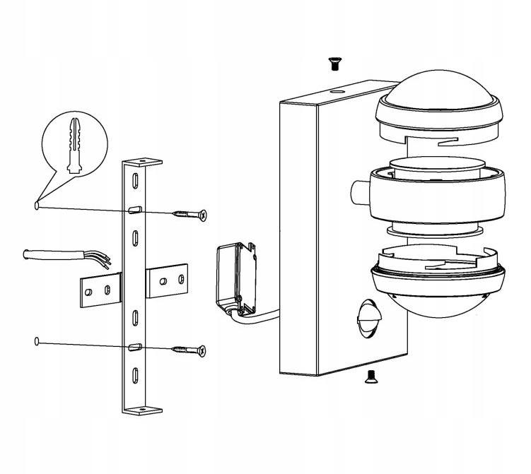 Eglo EGLO Zewnętrzny kinkiet SESIMBA 1 lampa LED ścienna 96021 Informacje dodatkowe czujnik zmierzchu i ruchu
