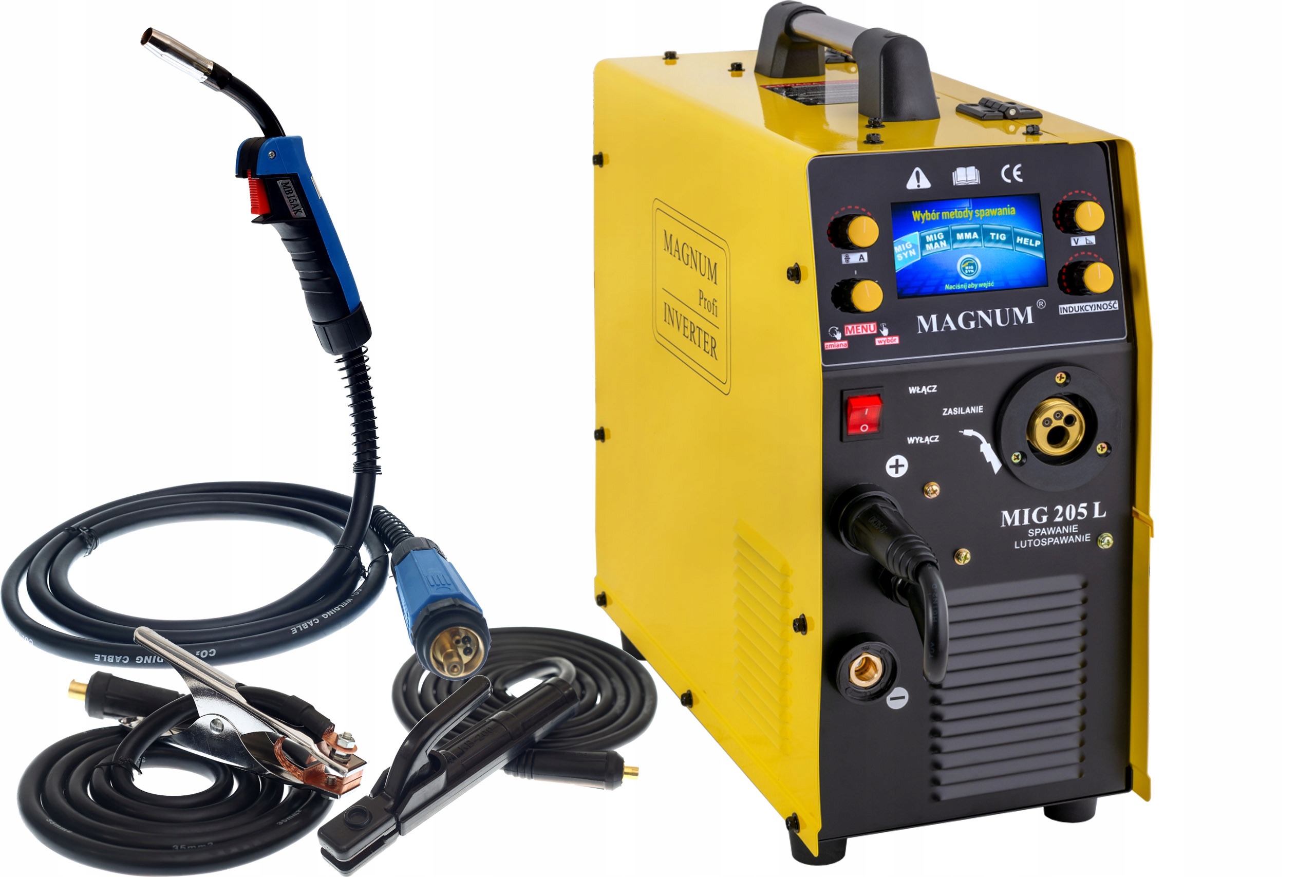 Spawarka Mig/mag Magnum Mig 205L LCD Synergia 200A 230V
