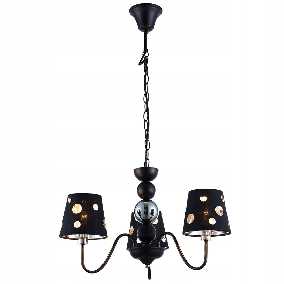 Závěsná lampa Tkanina Kov s otvory Lustr