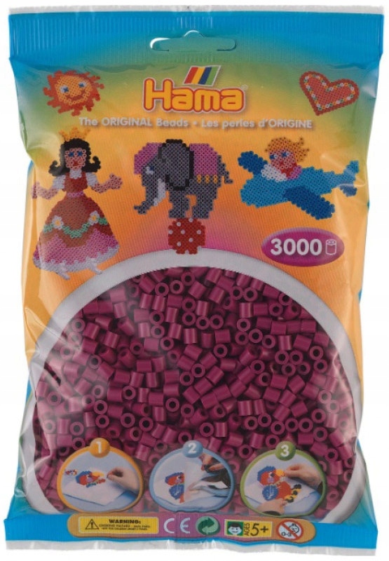 Koraliki ciemna FUKSJA 3000 szt. HAMA 201-82 Bohater brak