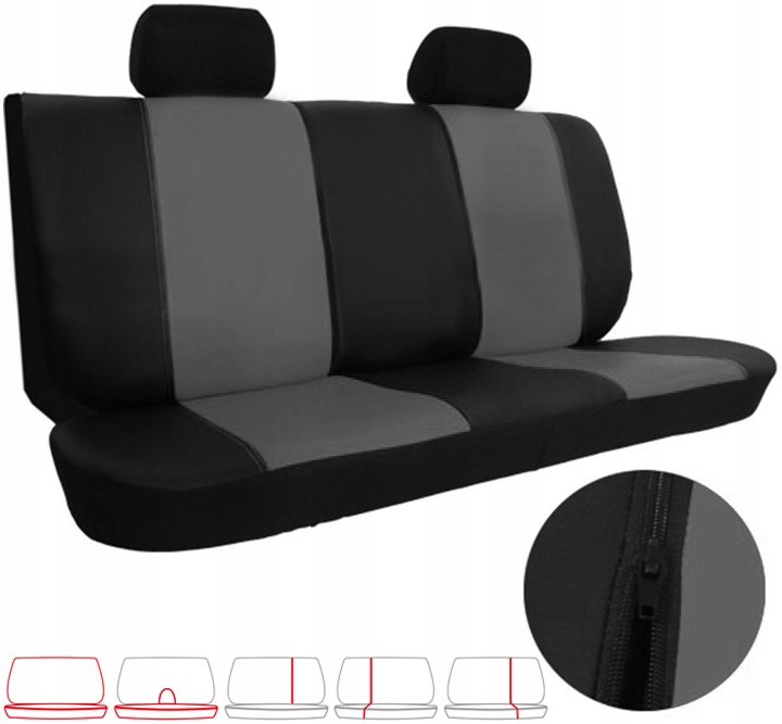 SKÓRA POKROWCE SAMOCHODOWE NA FOTELE VW POLO 4 Cechy dodatkowe szwy/otwory na poduszki powietrzne