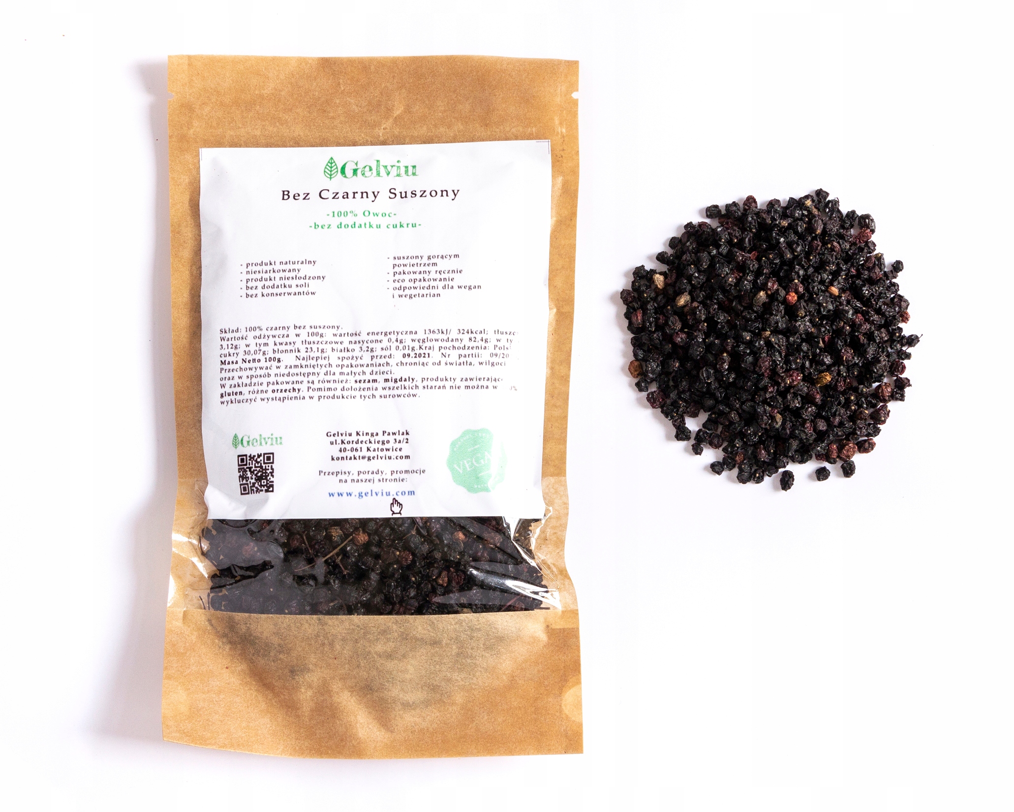 

Owoc Czarnego Bzu Suszony Niesiarkowany Eko 50G