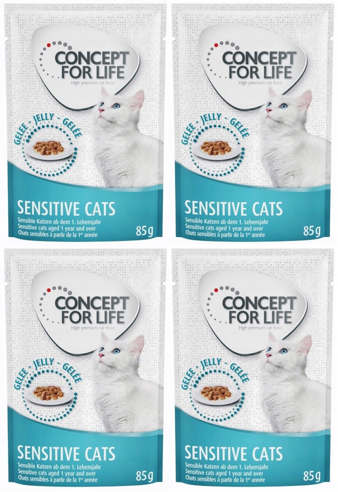 4x 85g  Concept for Life Sensitive Cats GALARETA 12966879117 