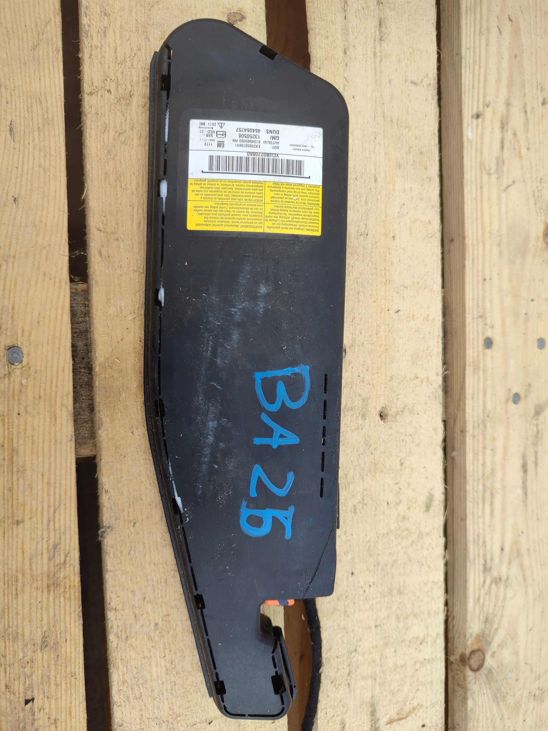 seat airbag right OPEL MERIVA B 2 II 13250508
