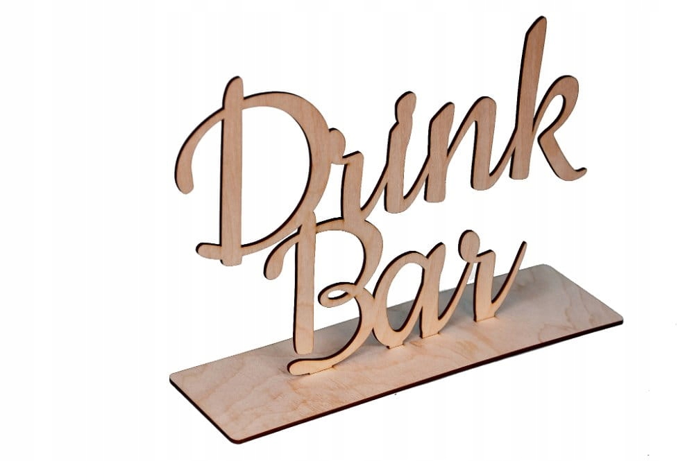 

Drink Bar dekoracja napis na stół weselny