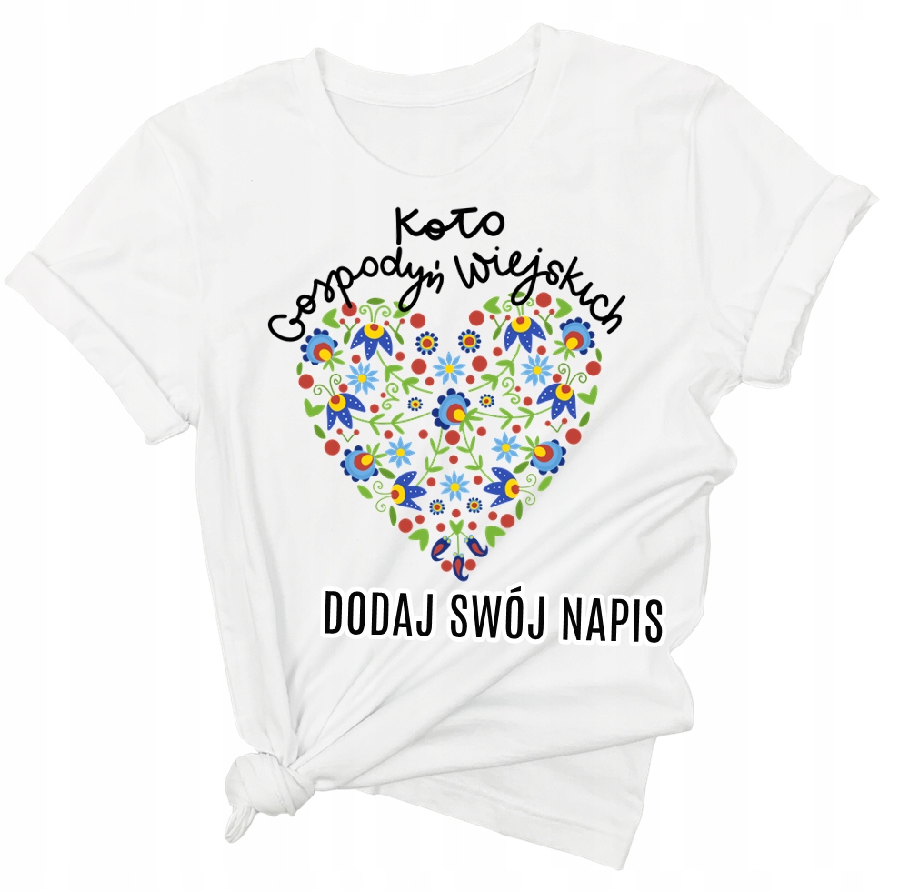 

Koszulka Koła Gospodyń Wiejskich z sercem folk 5XL