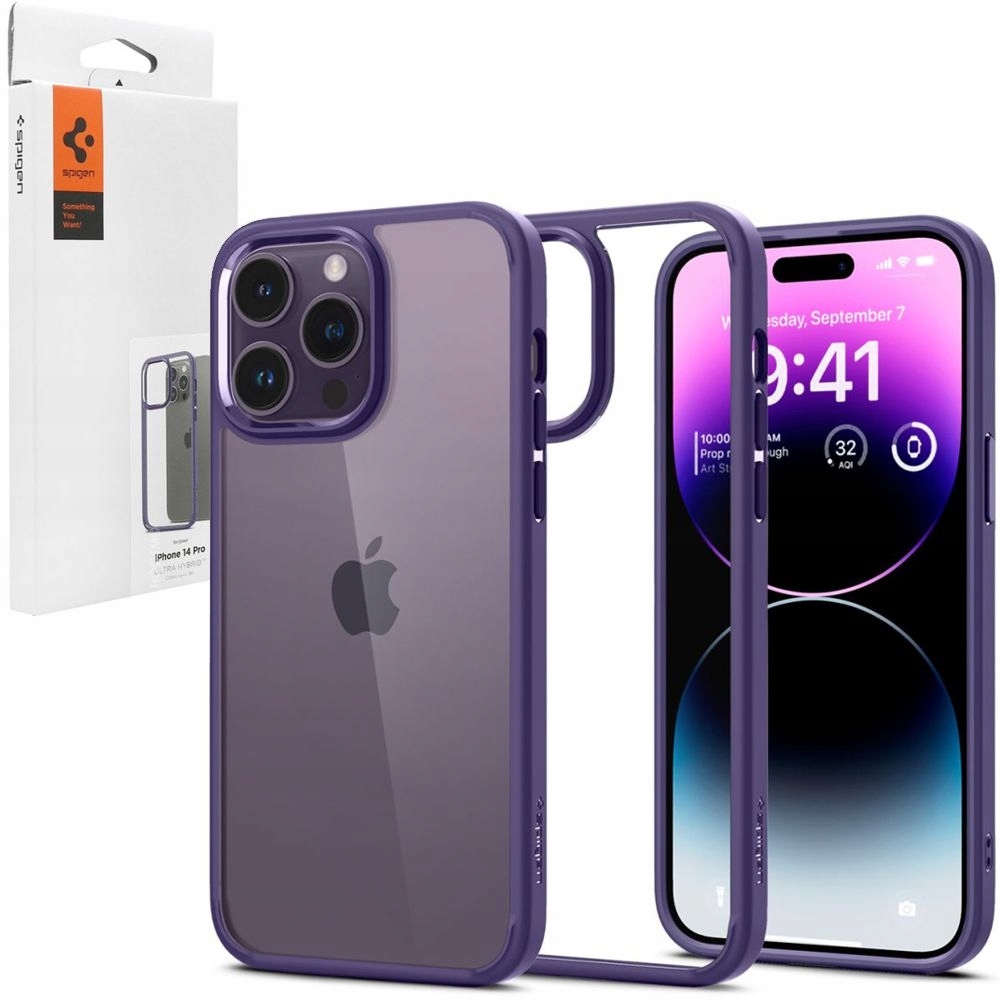 

Etui do iPhone 14 Pro, Spigen Ultra Hybrid Purple