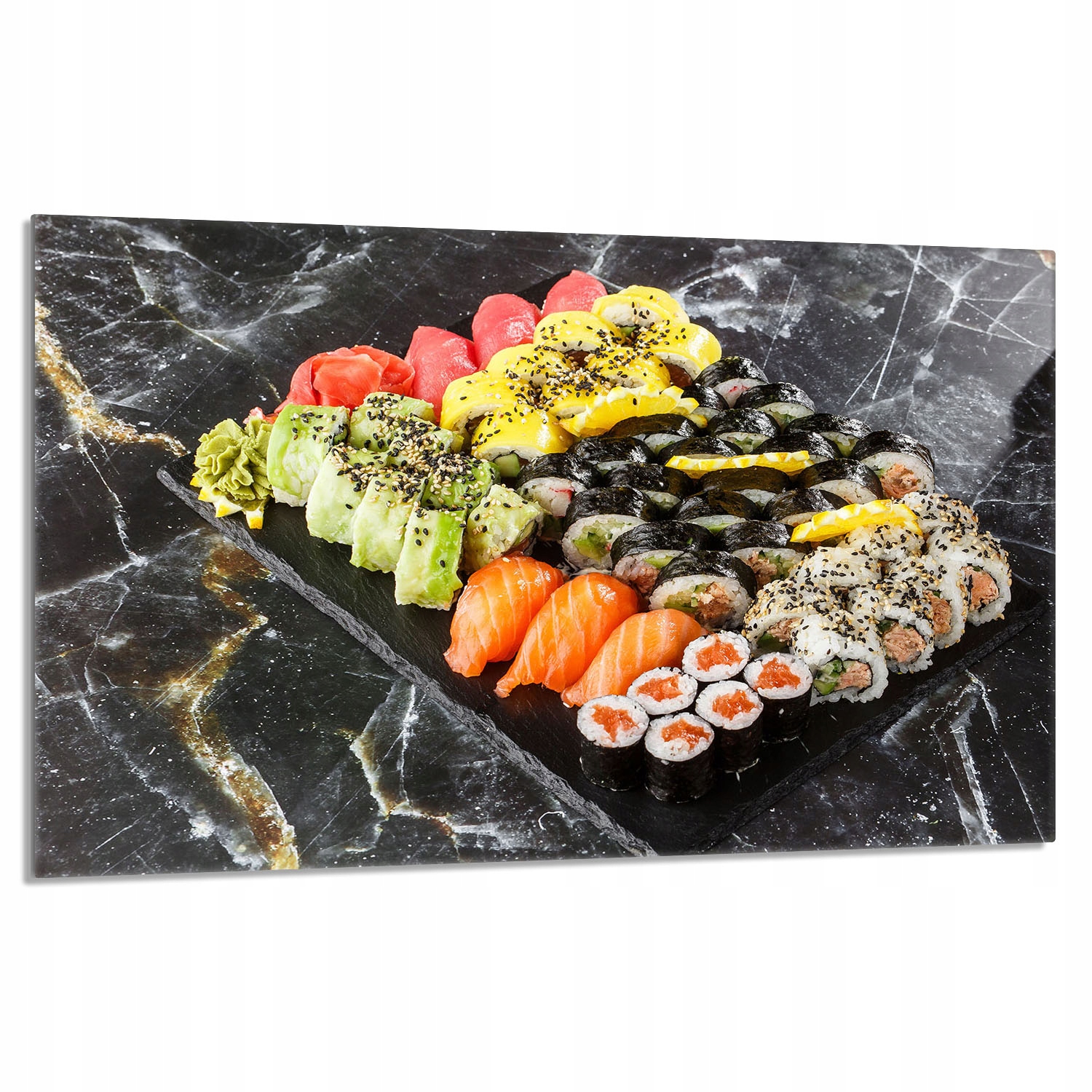 Skleněná ochranná deska na sporák 80x52 Sushi Do Kuchyně