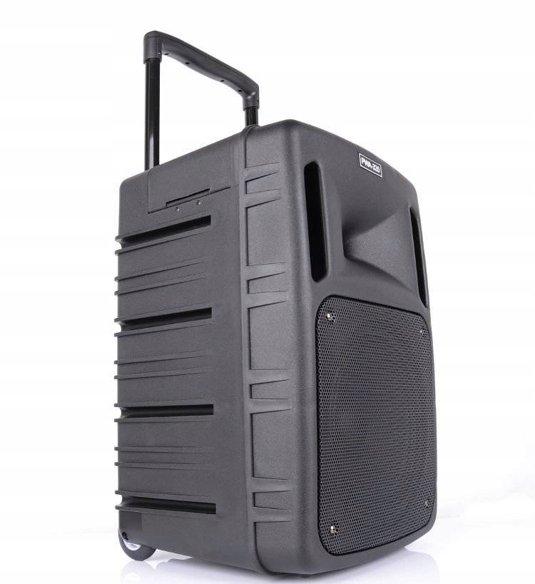 Kolumna mobilna PRO 400W bluetooth CD USB 2x mikrofon UHF AKUMULATOR Głębokość produktu 35 cm