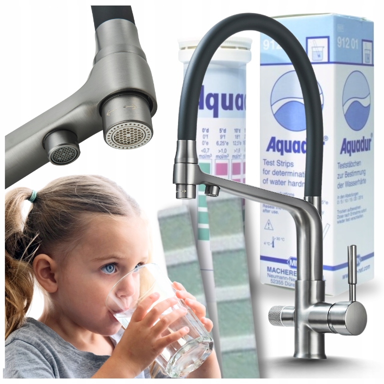 Flexibilná Kuchynská Batéria S Výsuvným Výtokom Pre Filter Reverznej Osmózy