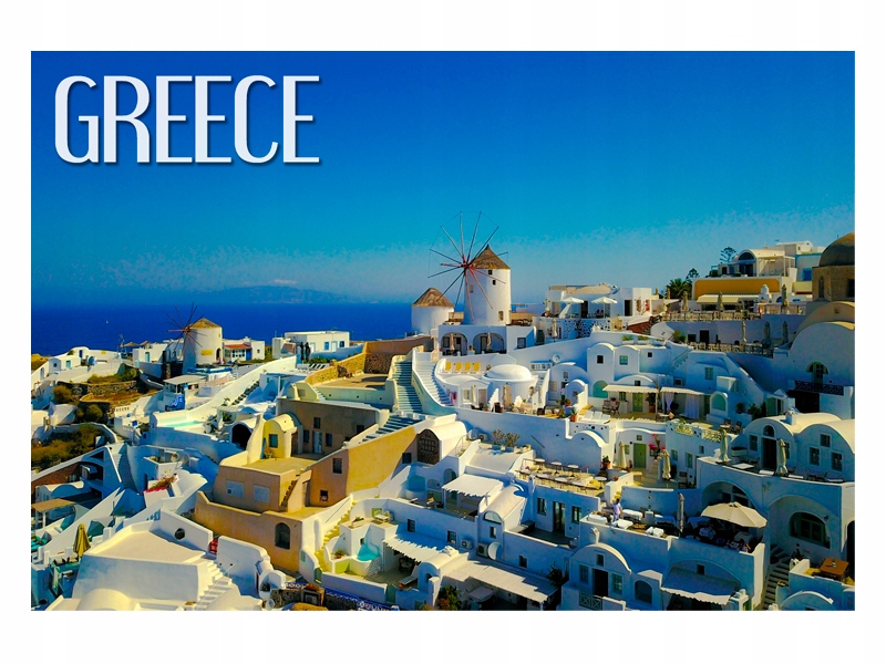 

Grecja Panorama Santorini Magnes na lodówkę