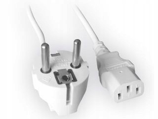 

Biały Przewód Kabel Prądowy do Drukarki Komputera