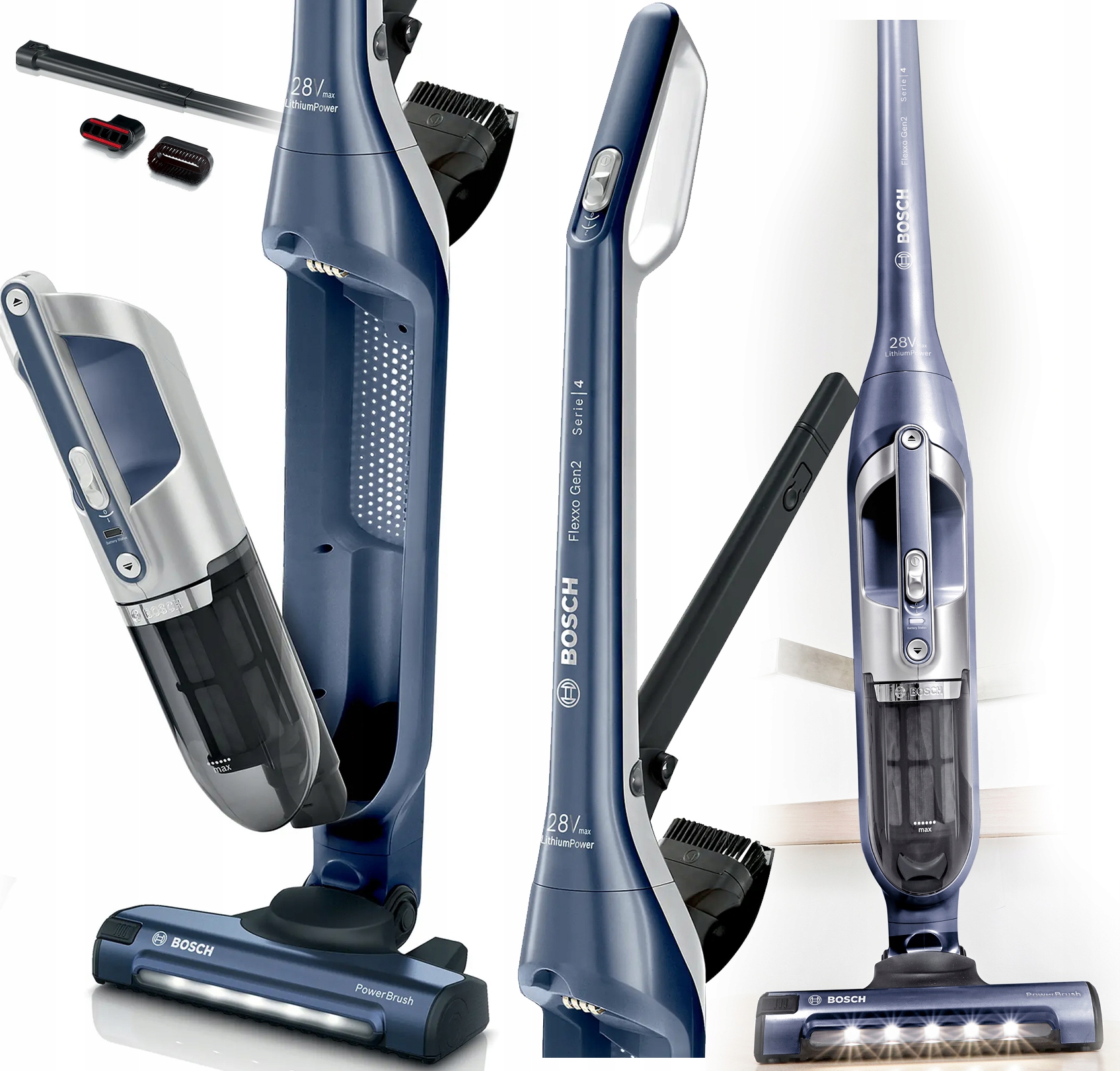 Bosch BCH3K2851 Odkurzacz pionowy bezprzewodowy bezworkowy Flexxo Gen2