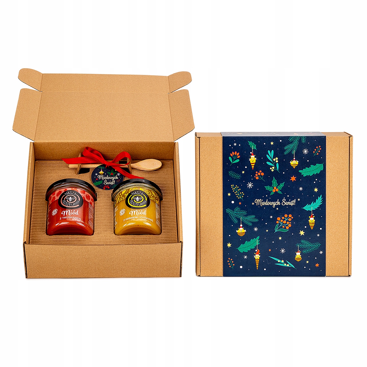 Sada Lahodný Med 2x450g V Krabičce Vánoce Dárek K Vánocům