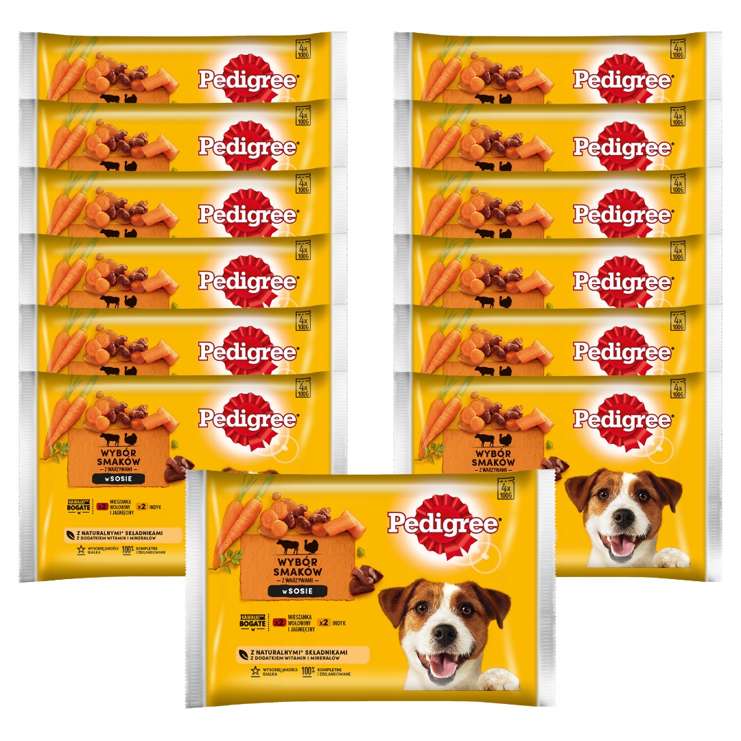 Levně Pedigree Krůta Hovězí Maso V Omáčce 13x400G Krmivo Psa