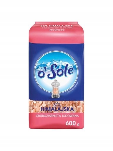 Levně 8 x o'Sole Himalájská sůl hrubozrnná jodovaná 600 g