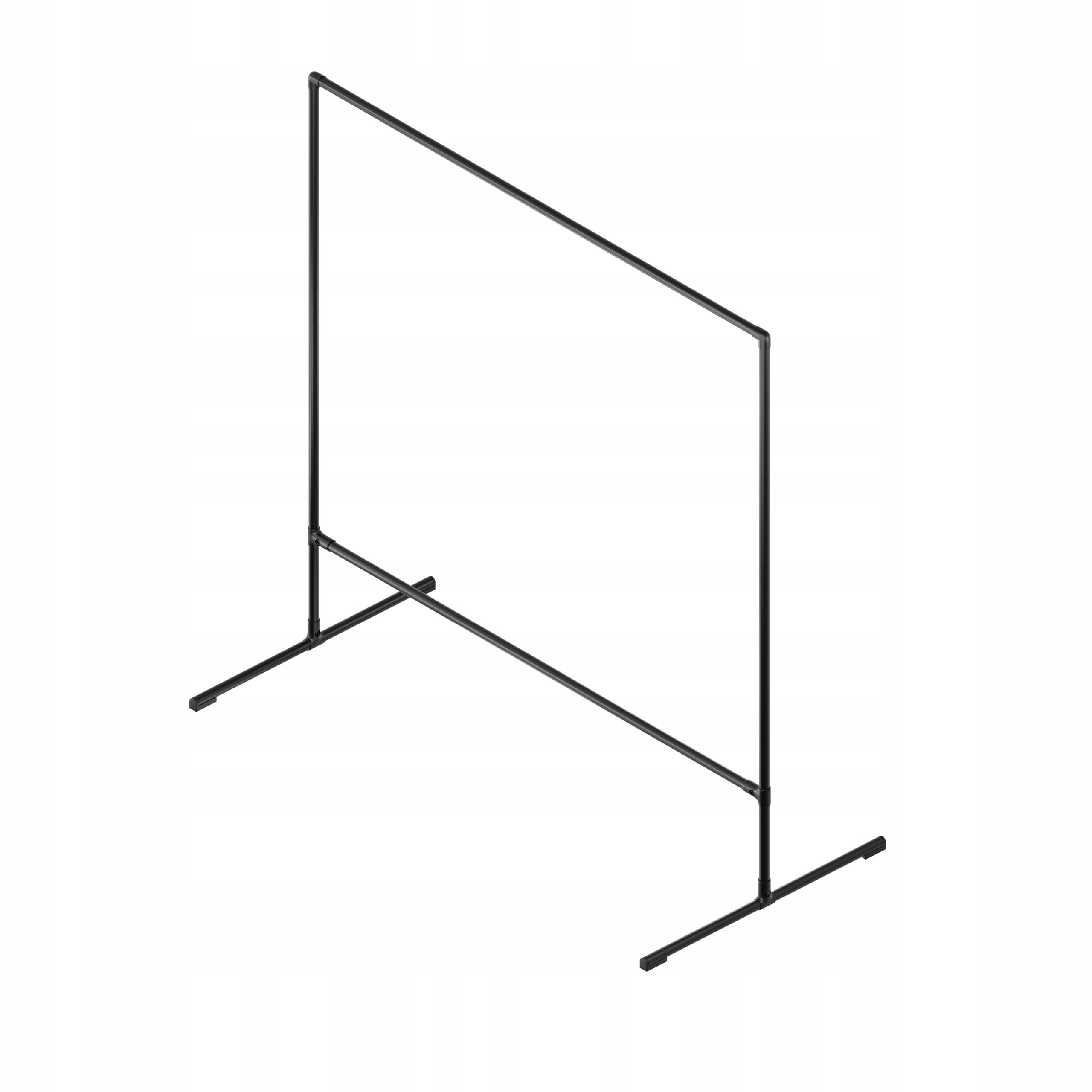 Stojanový Kovový Věšák Na Oblečení Stojan Černý Mat 1,5x1,5m Fonger