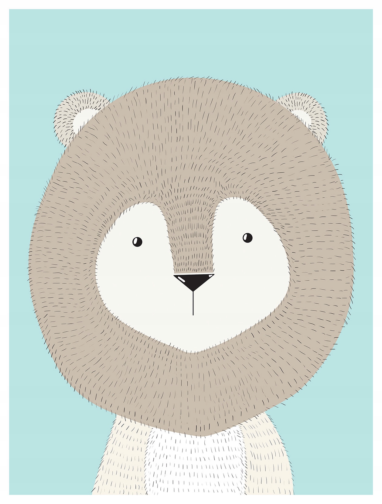 Fototapeta flizelina Lev skandinávský styl do dětského pokoje 184x254 lepidlo