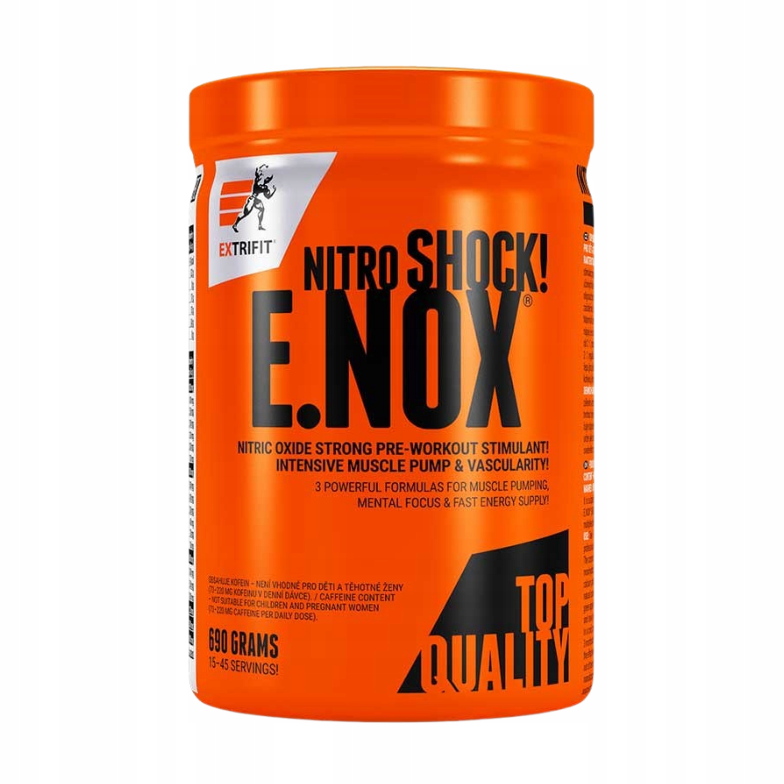 Předtréninková Pumpa Kreatin Protein Akg E Nox Shock Extrifit oranžová