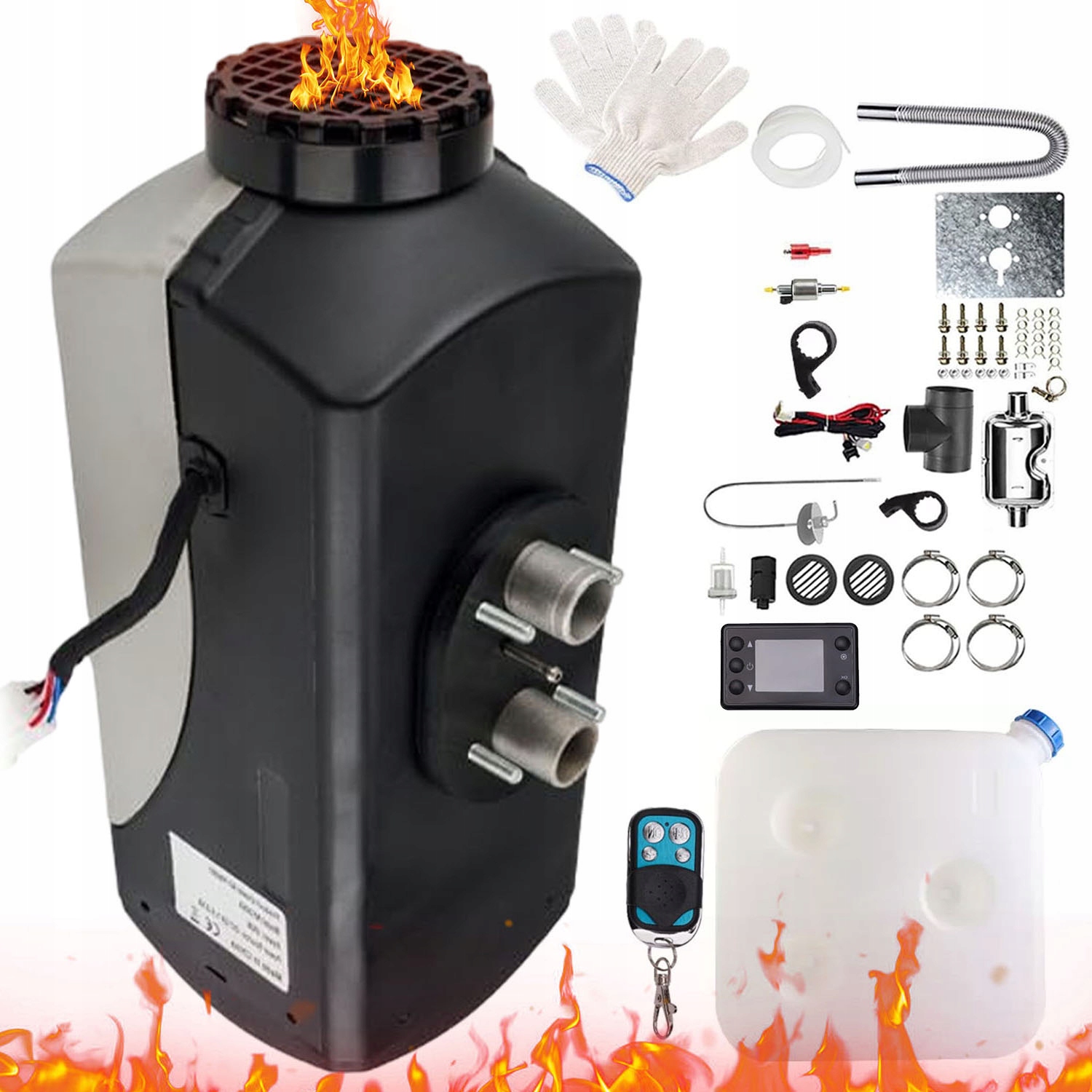 Nezávislé Topení 12V 8KW S Tlumičem LCD, Olejový Ohřívač Dieselový