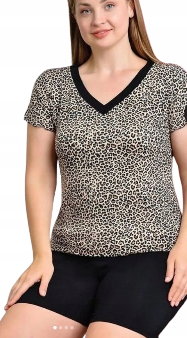 Pohodlné Elastické Pyžamo Panterka Pyžamo Z Viskózy Pyžamo Viskóza 4XL