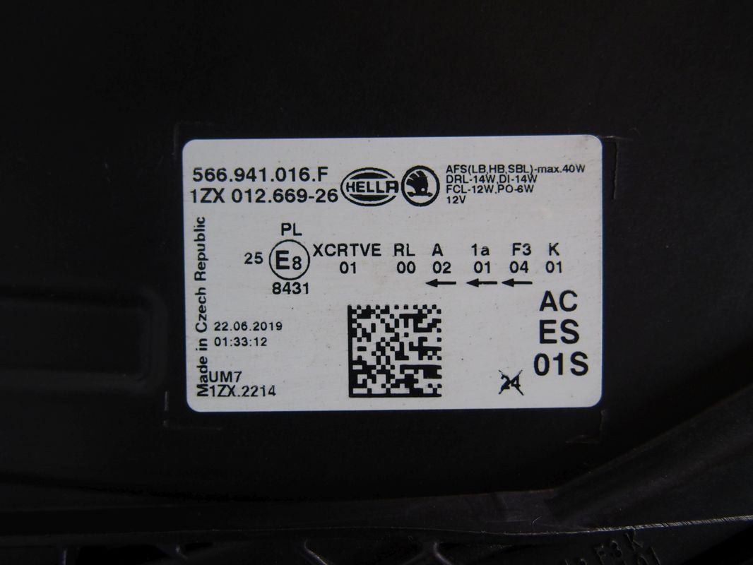 Skoda Kodiaq Reflektor right light right 2017 565941016F
