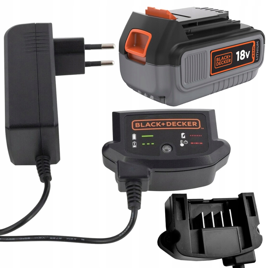 Black Decker Ładowarka 10,8V 14,4V 18V Akumulator 4Ah BL4018