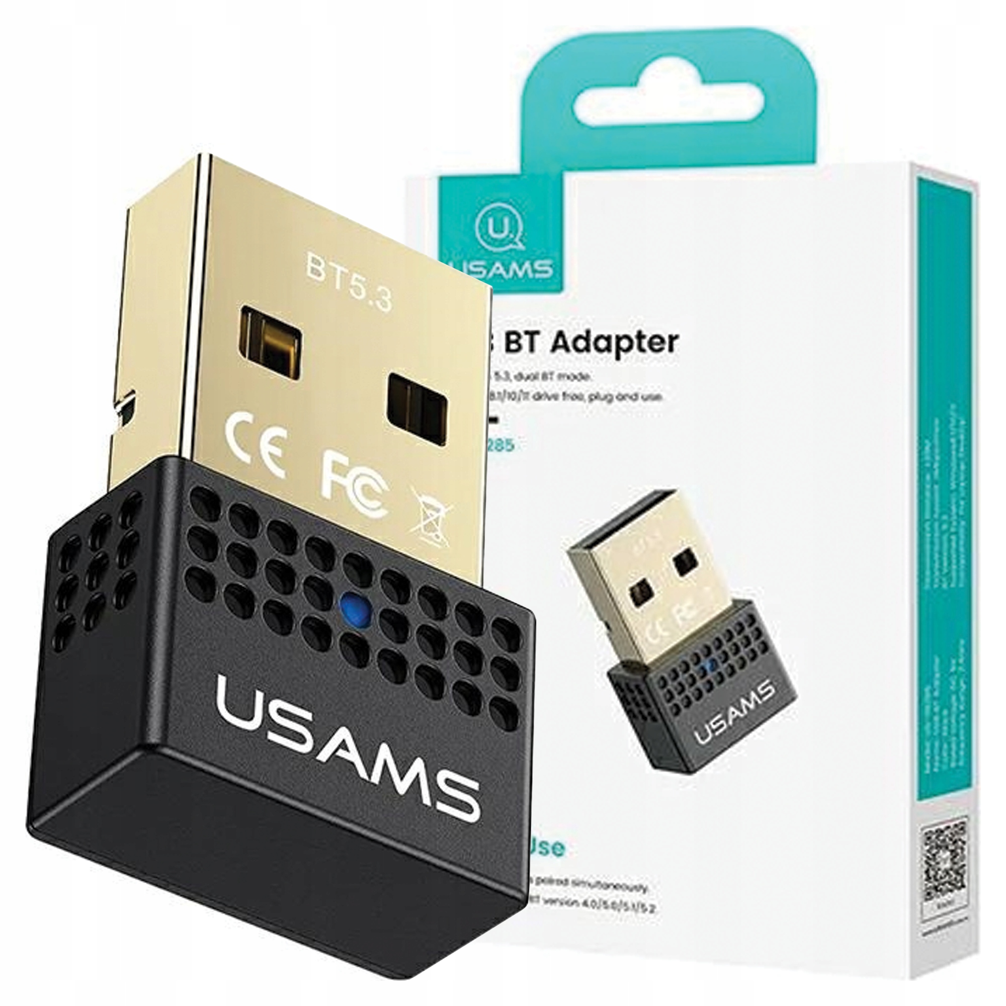 Usams Adapter Bluetooth Usb Do Komputera ZB285SPQ01 Łączenie Bezprzewodowe