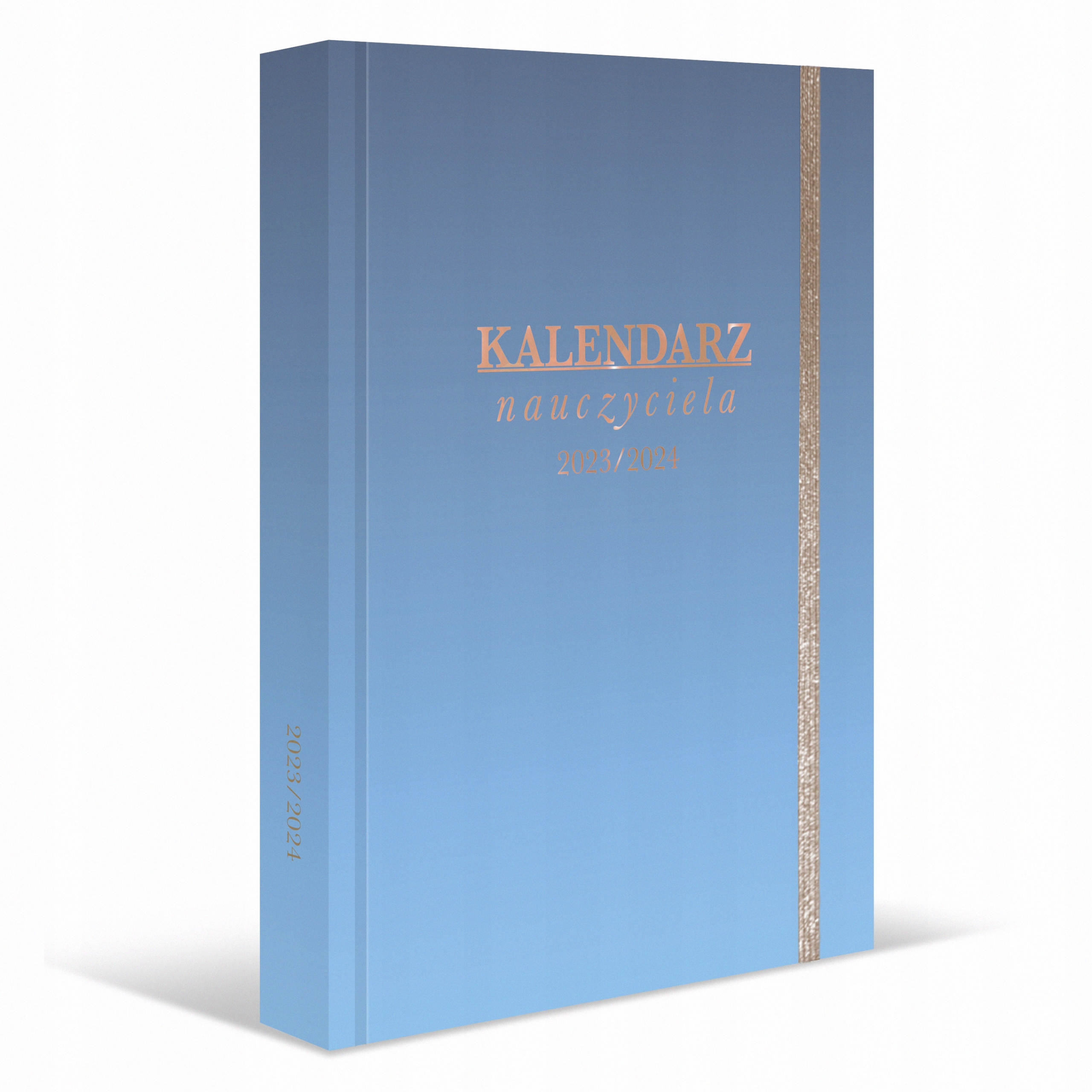 

kalendarz Nauczyciela 2023/2024 z gumką K3 złocony