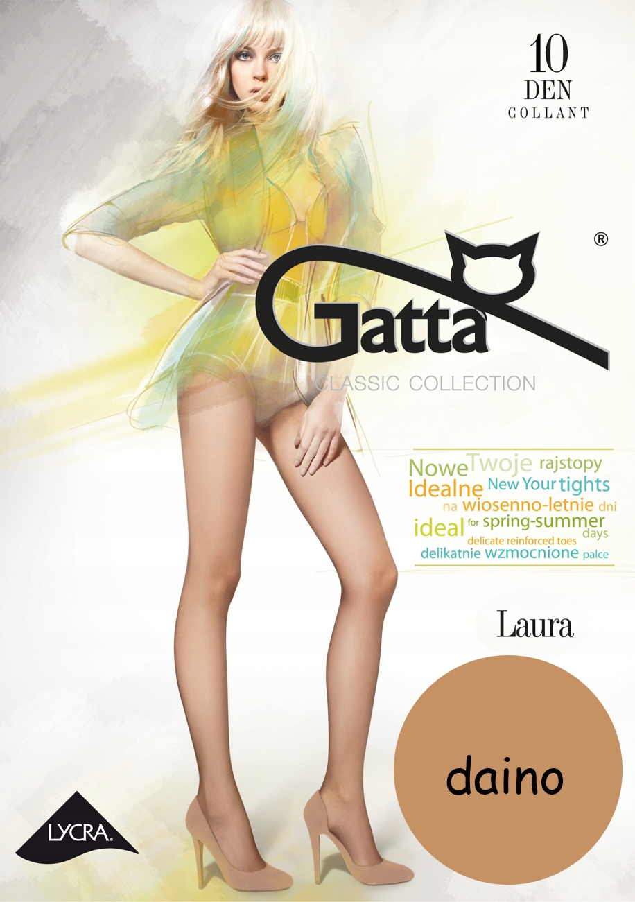 

Gatta rajstopy Laura lycra 10 den Daino 3 M