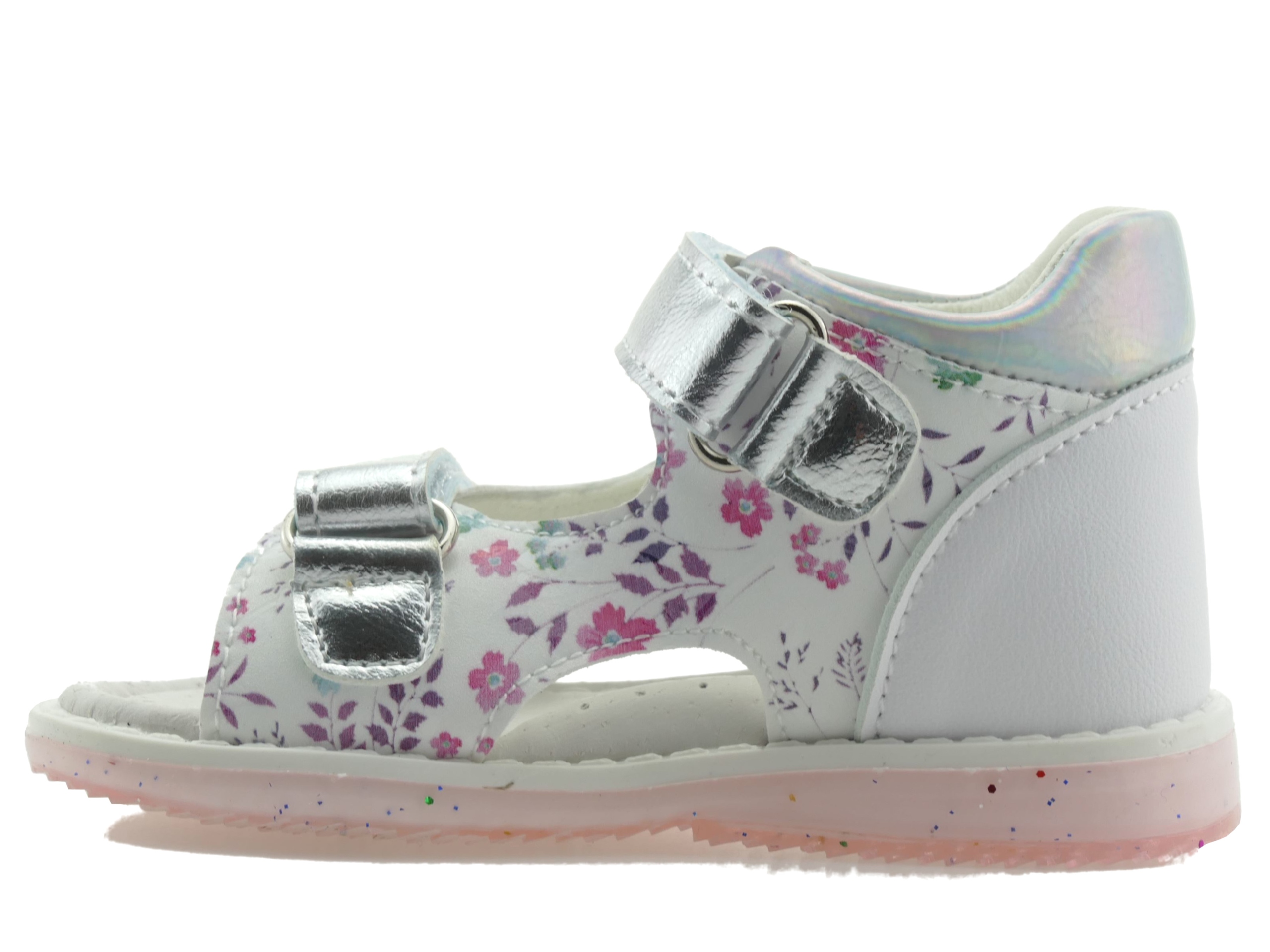 SANDAŁY DZIEWCZĘCE BUTY DZIECIĘCE SANDAŁKI NA RZEPY WKŁ. SKÓRA R. 24 Kolor wielokolorowy