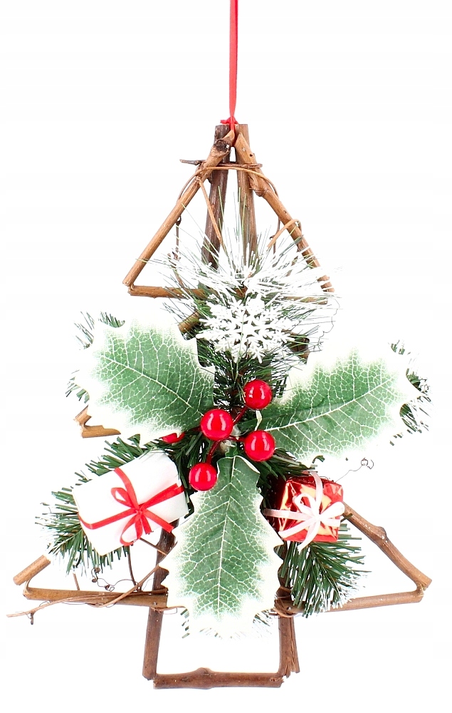 

Choinka Drewniana dekoracja wisząca Stroik 30 cm
