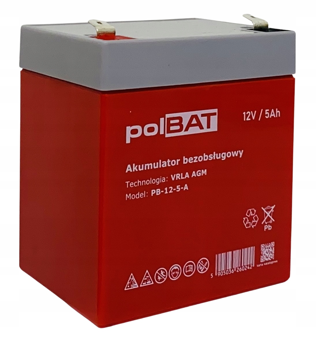 

Akumulator Agm 12V 5Ah Bezobsługowy Vrla Mocny