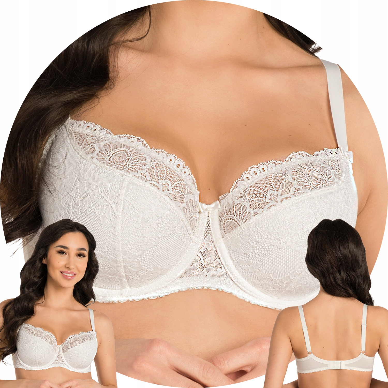 Gorsenia K357 Blanca ecru Polovyztužená podprsenka 95D Semi Soft