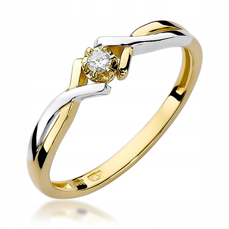 Prstýnek 585 Brylant 0,04 ct 14k