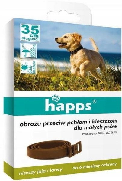 

Happs Obroża Przeciw Pchłom I Kleszczom Małe Psy