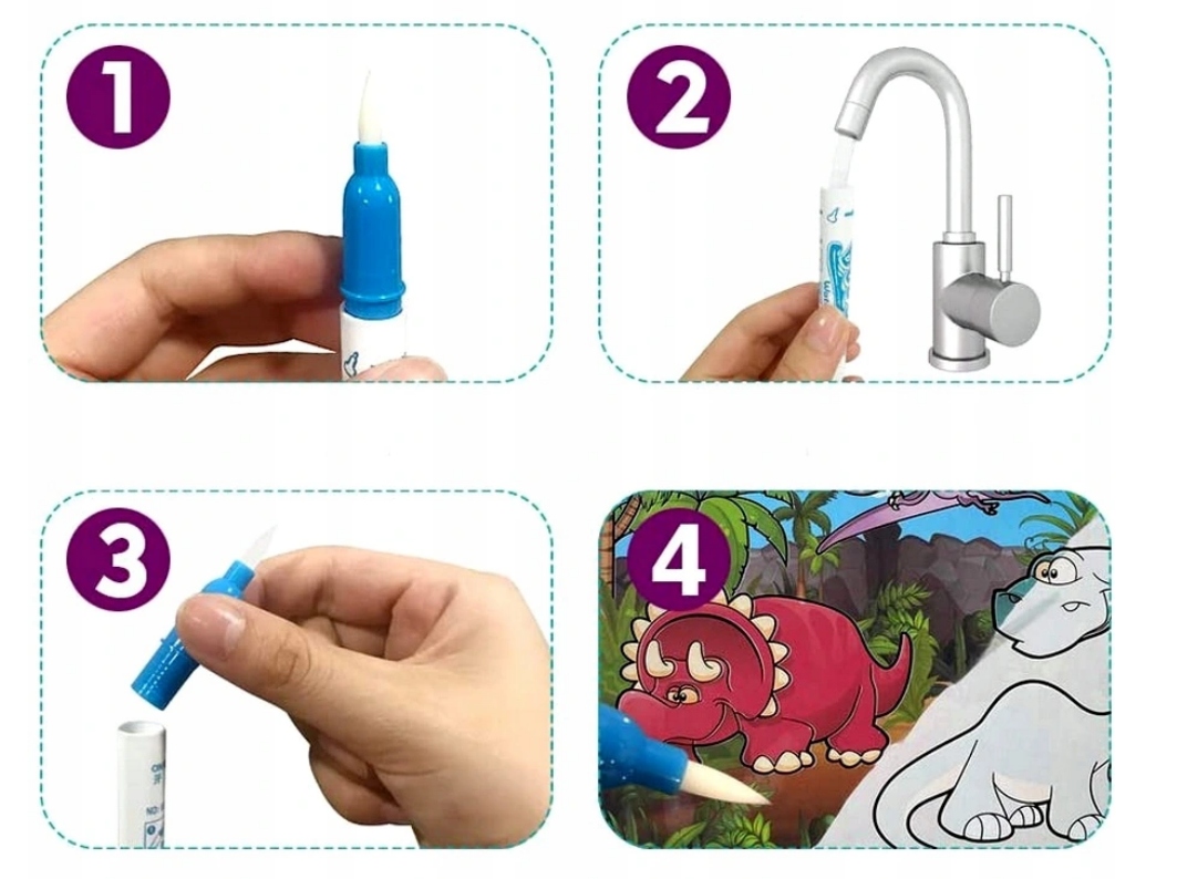 Książeczka + pisak do kolorowania wodą 1694