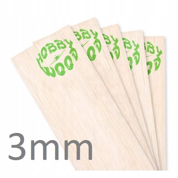 

Balsa 3mm średnio-twarda 50cm
