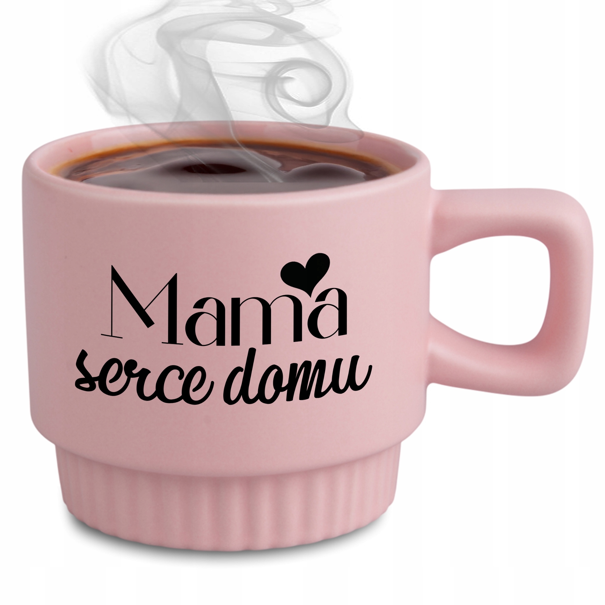 Hrnček Ryhovaný Ružový Roztomilý Darček Pre Mamičku Deň Matiek Srdce Domu Mama