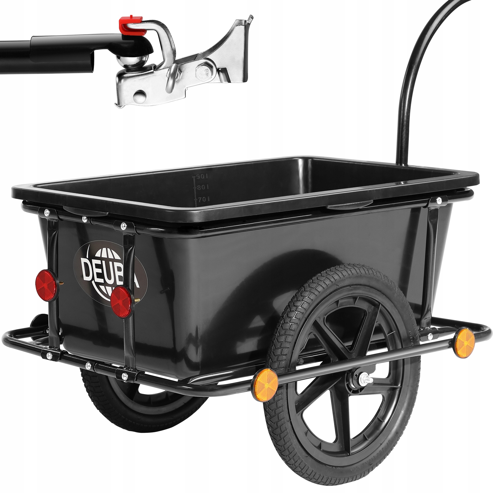 PRZYCZEPKA Rowerowa OGRODOWA Czarna 90L