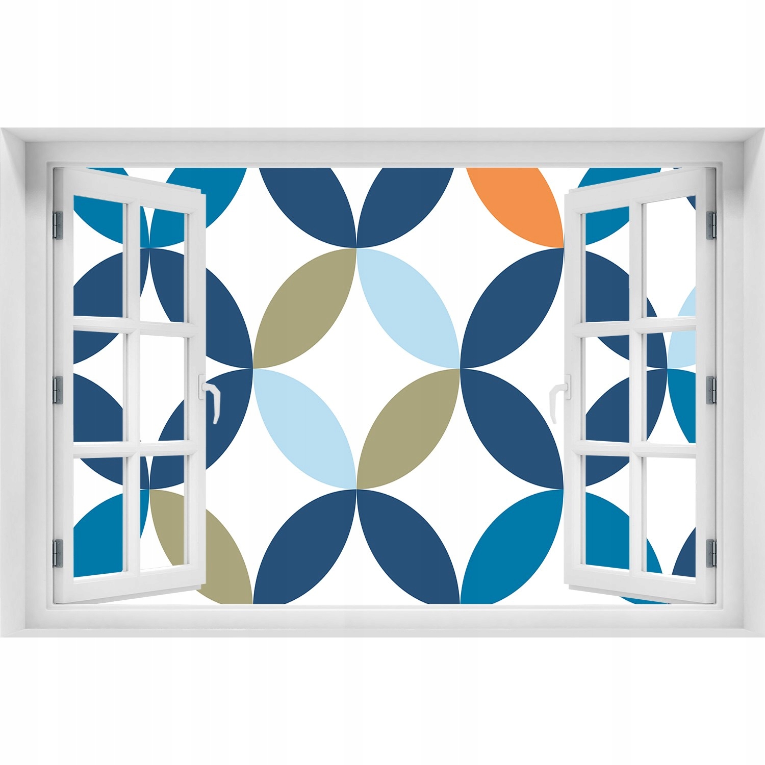 

3D Okno Naklejka na ścianę Geometryczne tło 120x80