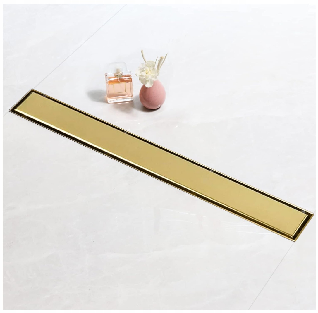 Lineárny sprchový žľab Zlatý 60 cm nerezová oceľ SaniteModar do sprchovacieho kúta walk-in