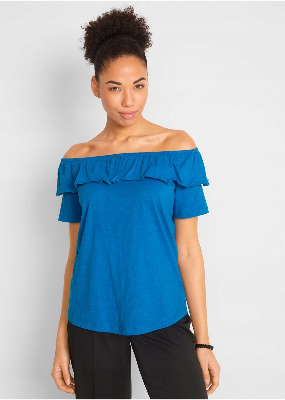 EA10 BLUZKA DAMSKA BONPRIX KR RĘKAW CARMEN 36 NIEBIESKA Marka Bonprix