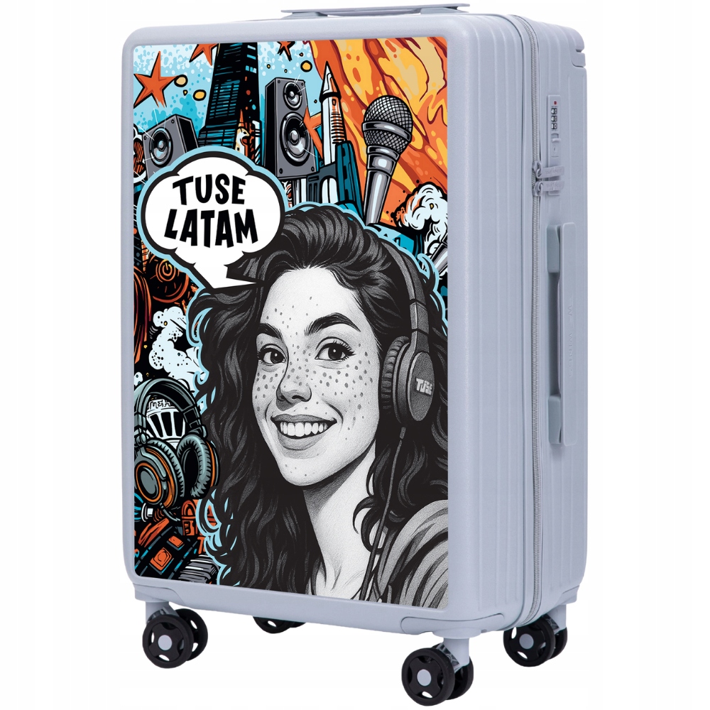 Kufr XL na 4 kolečkách z Abs s odolným cestovním zavazadlem na zip Wings