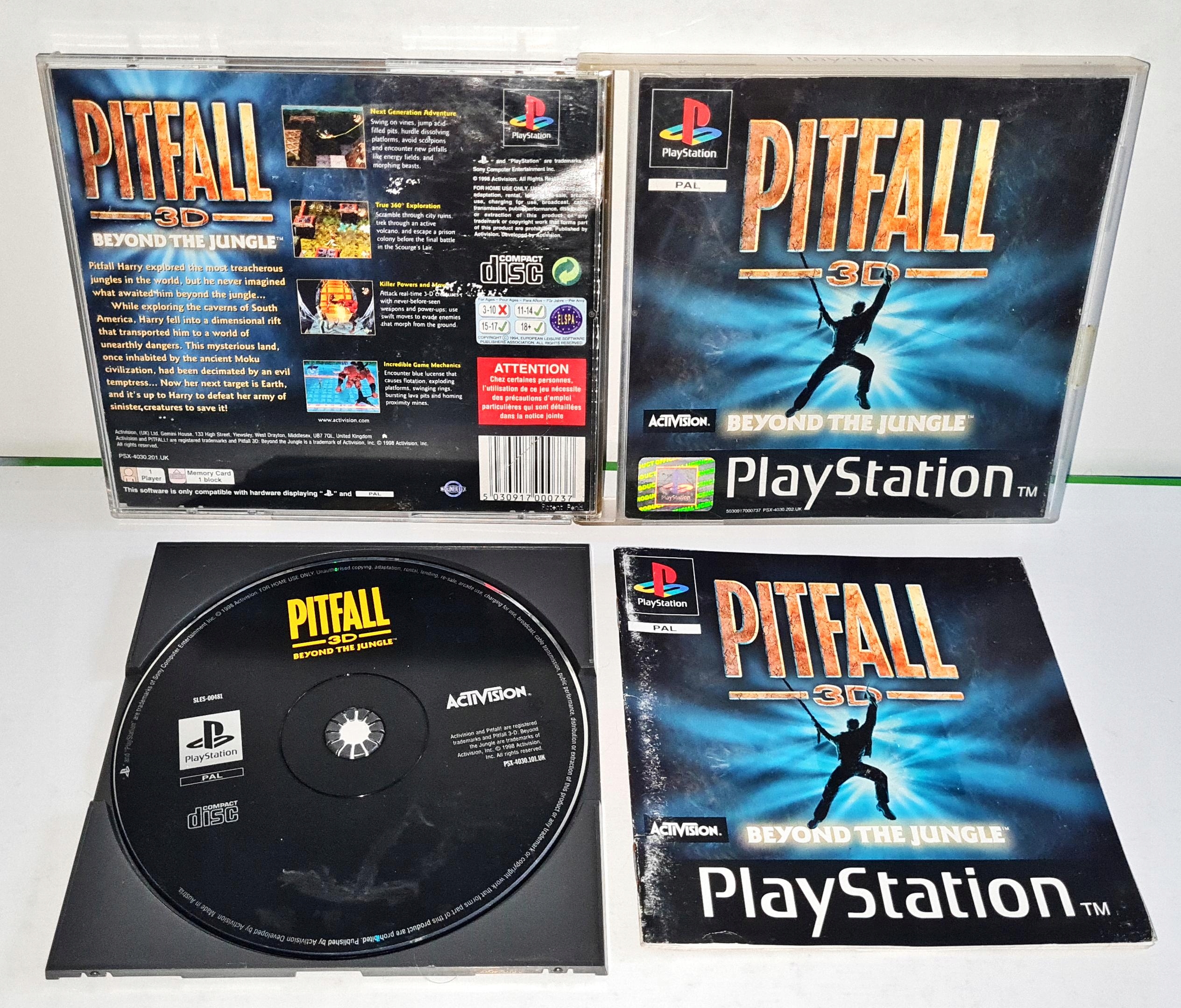 Pitfall 3D PSX 3XA CZYTAJ OPIS !!!