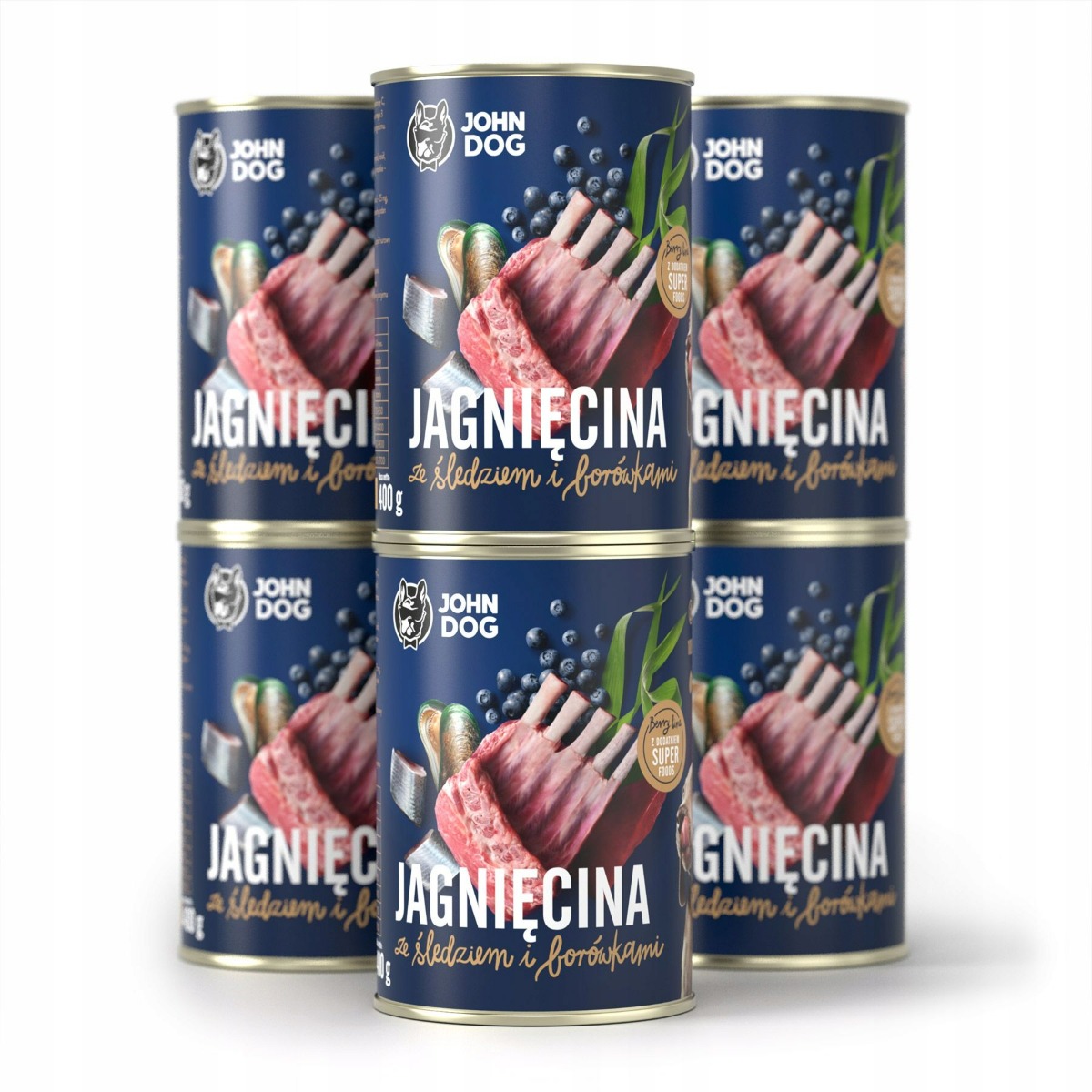 Levně Vlhké krmivo pro psy Hovězí maso s borůvkami 6 Ks