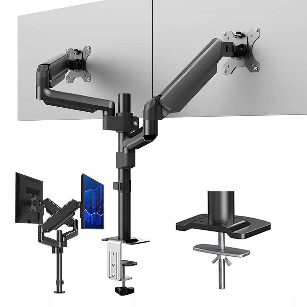 Nastavitelný Stolní Držák Monitoru LCD 13"-32" Pevný Otočný 10 kg