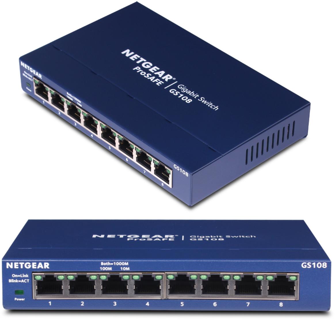 NETGEAR 8-Port 10/100/1000 Gigabit Ethernet Unmanaged Switch Blue